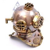 Antique Scuba Diving Helmet with Copper Finish